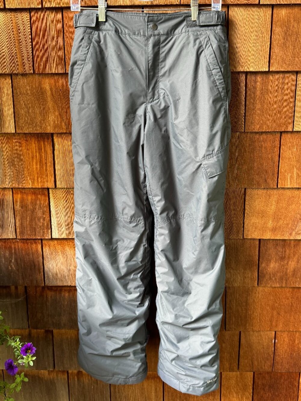 EUC Columbia Charcoal Gray Fleece Lined Cargo Pant - Youth Large